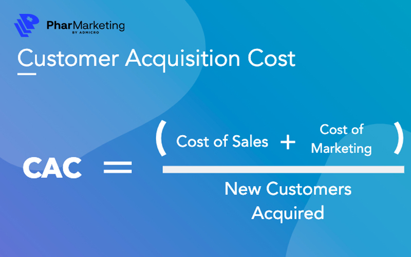 CAC = Tổng chi phí tiếp thị và bán hàng / Số khách hàng mới có được